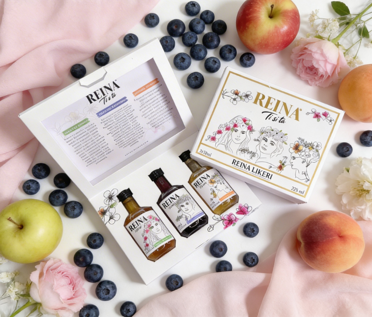 mini set likera borovnica jabuka breskva poklon pakovanje